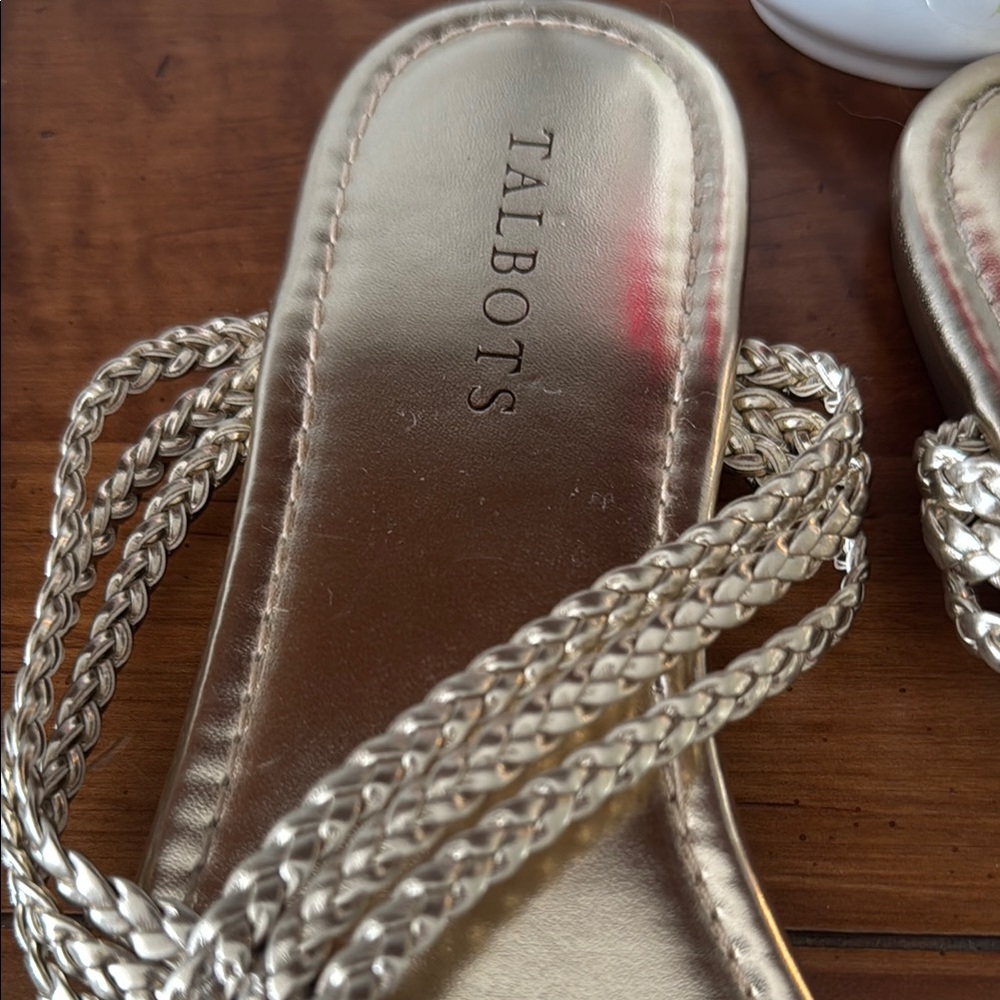 Talbots Gold Braided Sandals - Picture 2 of 5